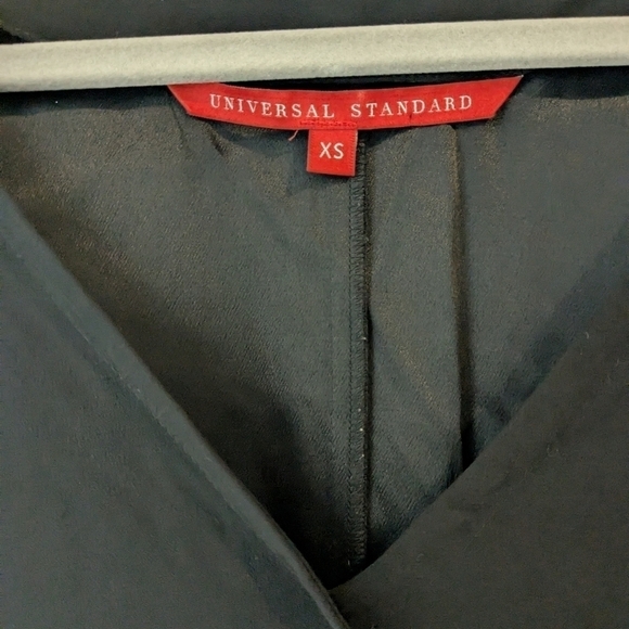 Universal Standard Black Crepe Asymmetric The Katy Kimono Mini Dress Evening - Picture 11 of 13